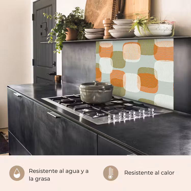 Revestimiento cocina - Retro - Patrón - Pastel — 4