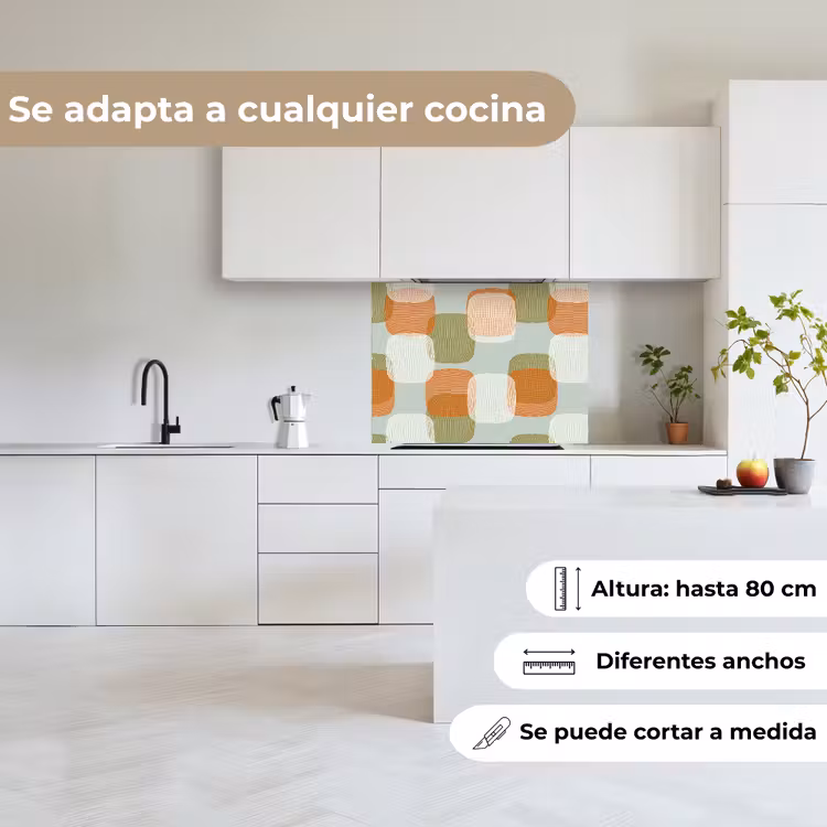 Revestimiento cocina - Retro - Patrón - Pastel — 6