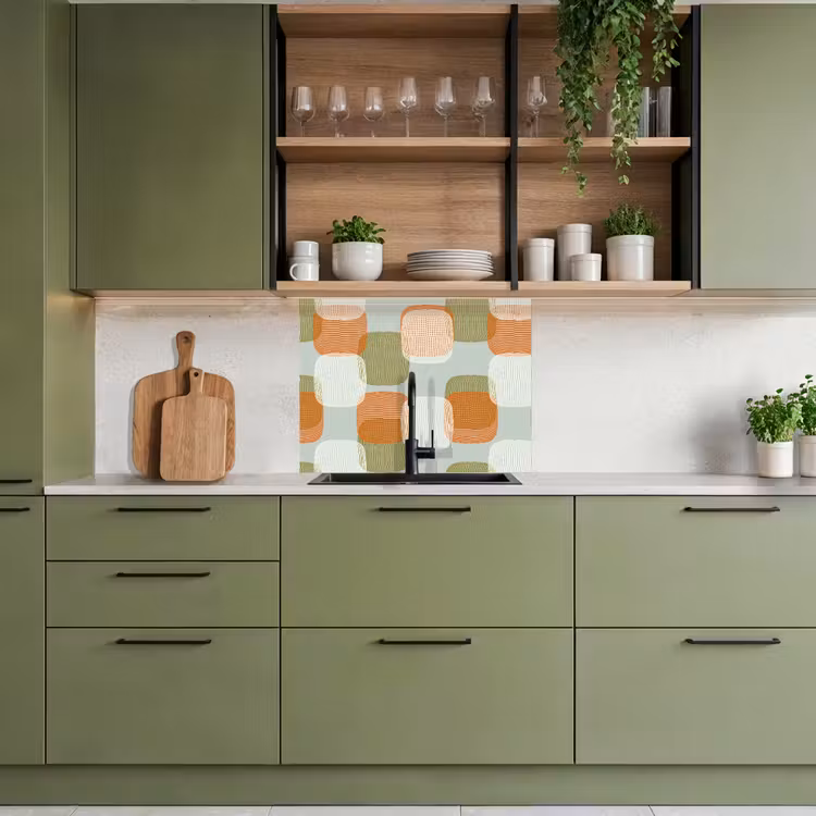 Revestimiento cocina - Retro - Patrón - Pastel — 7