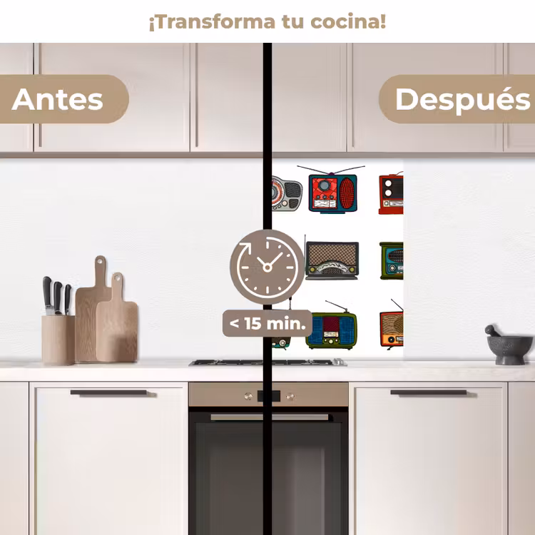 Revestimiento cocina - Retro - Radio - Diseño — 2