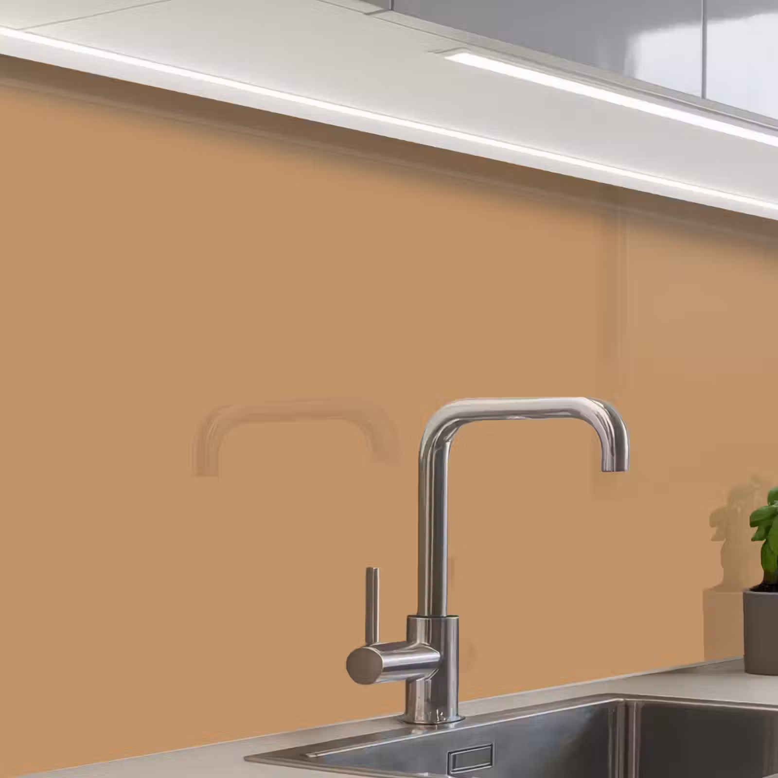 Revestimiento cocina - Marrón - Estampado liso — 1