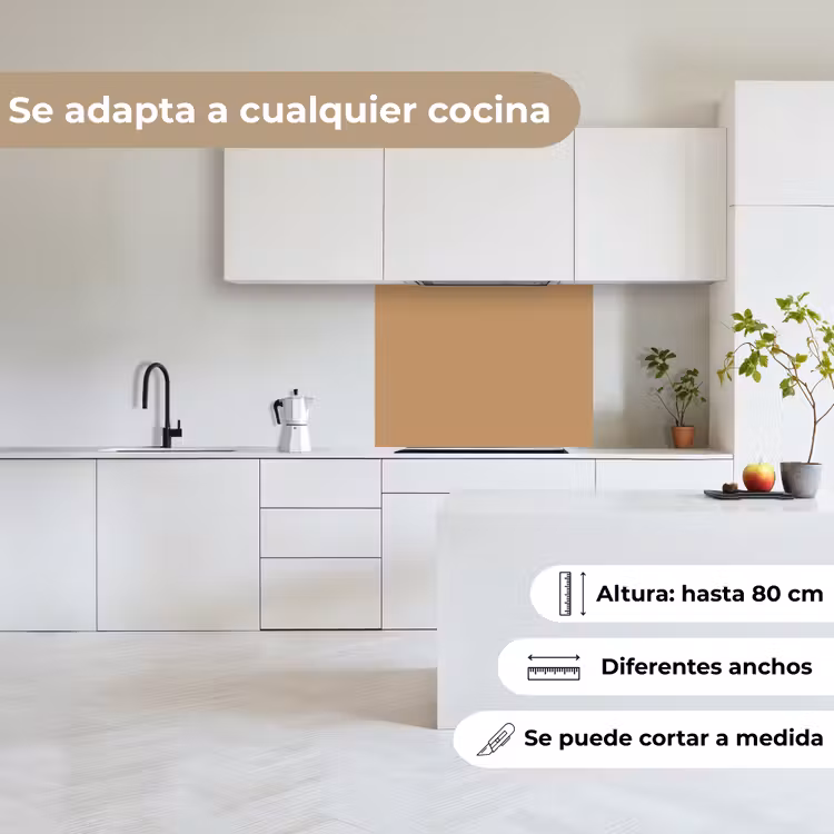 Revestimiento cocina - Marrón - Estampado liso — 6