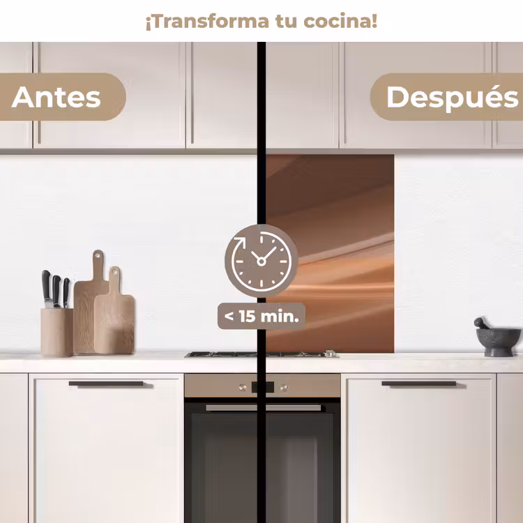 Revestimiento cocina - Olas - Abstracto - Marrón — 2