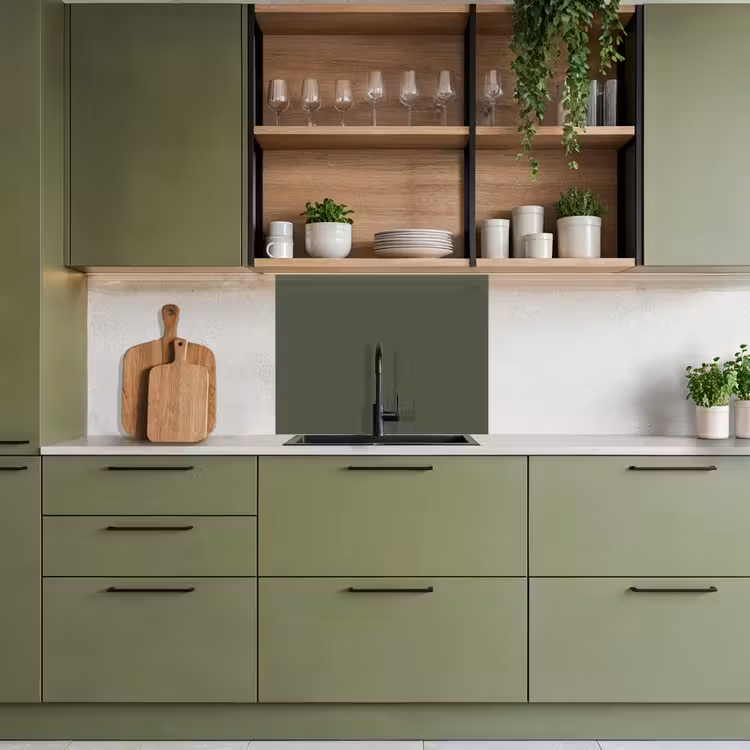 Revestimiento cocina - Verde - Color sólido - Verde oliva — 7
