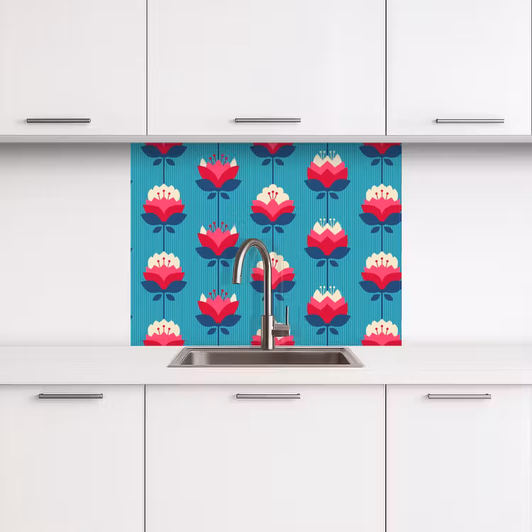 Revestimiento cocina - Patrones - Retro - Lirio — 3