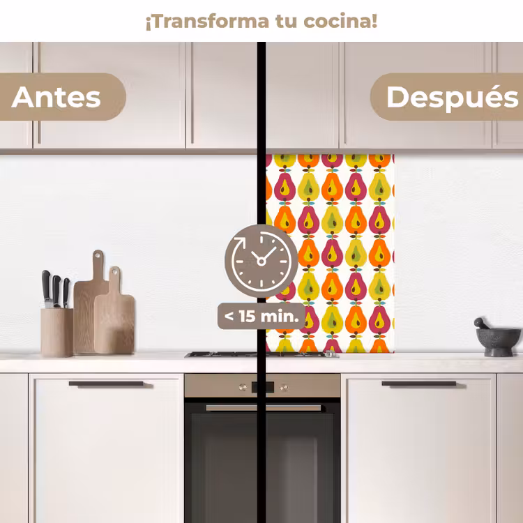 Revestimiento cocina - Retro - Diseño - Pera - Fruta — 2