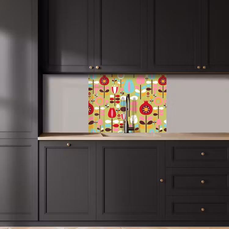 Revestimiento cocina - Patrones - Flores - Colores — 5