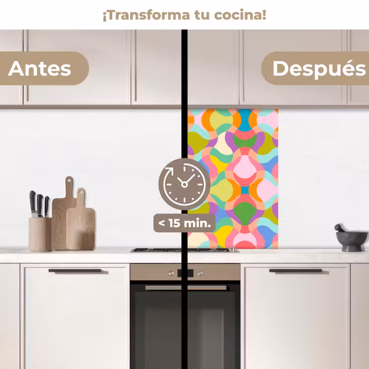 Revestimiento cocina - Diseño - Abstracto - Colores - Retro — 2