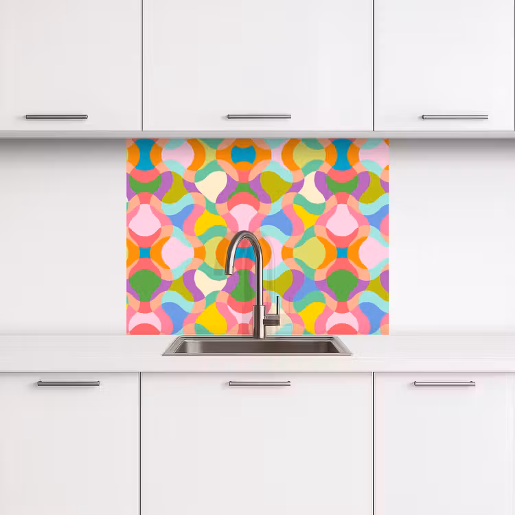 Revestimiento cocina - Diseño - Abstracto - Colores - Retro — 3