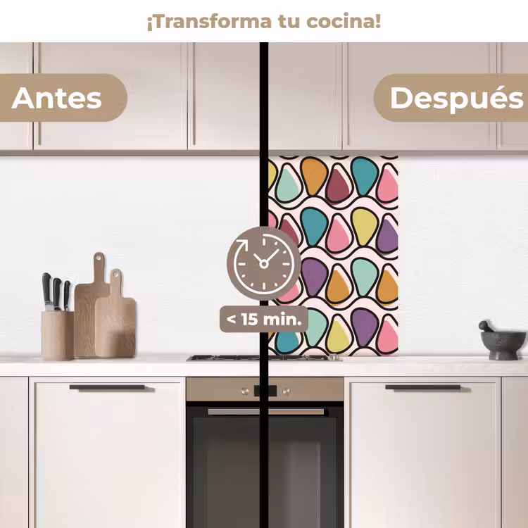 Revestimiento cocina - Patrón - Ovalado - Pastel — 2