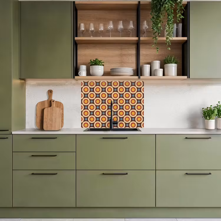 Revestimiento cocina - Retro - Vintage - Diseño - Círculo — 7