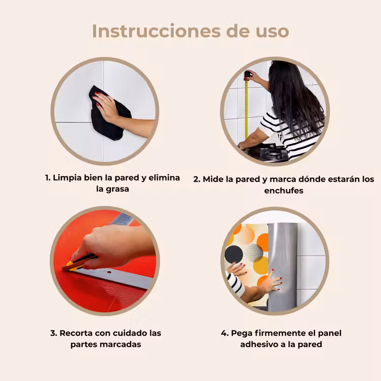 Revestimiento cocina - Lunares - Diseño - Retro - Naranja — 8