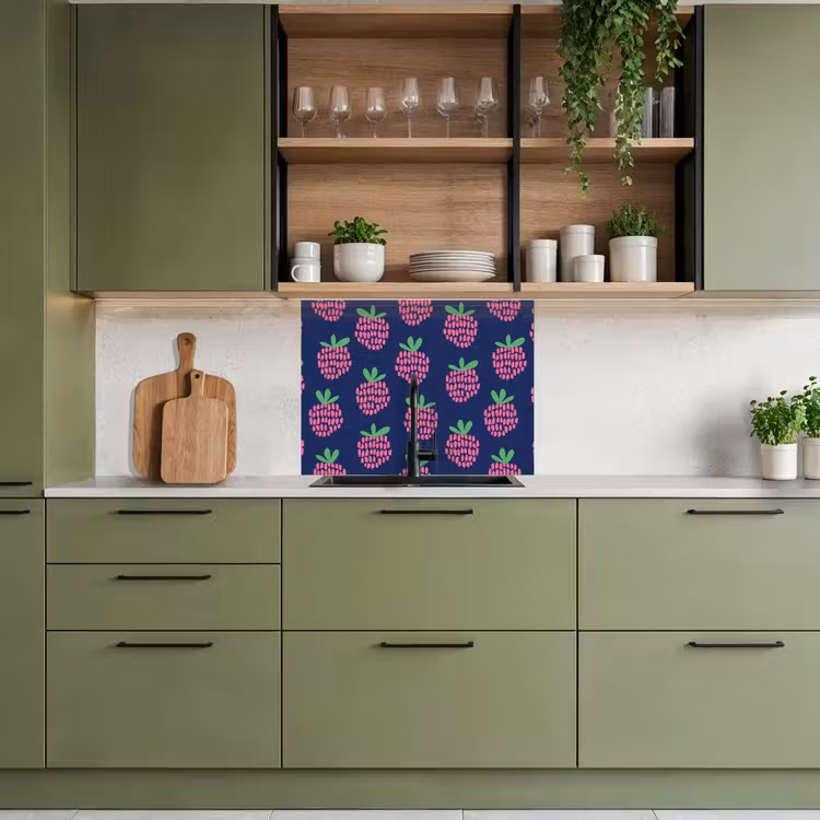Revestimiento cocina - Patrón - Frambuesa - Retro — 7