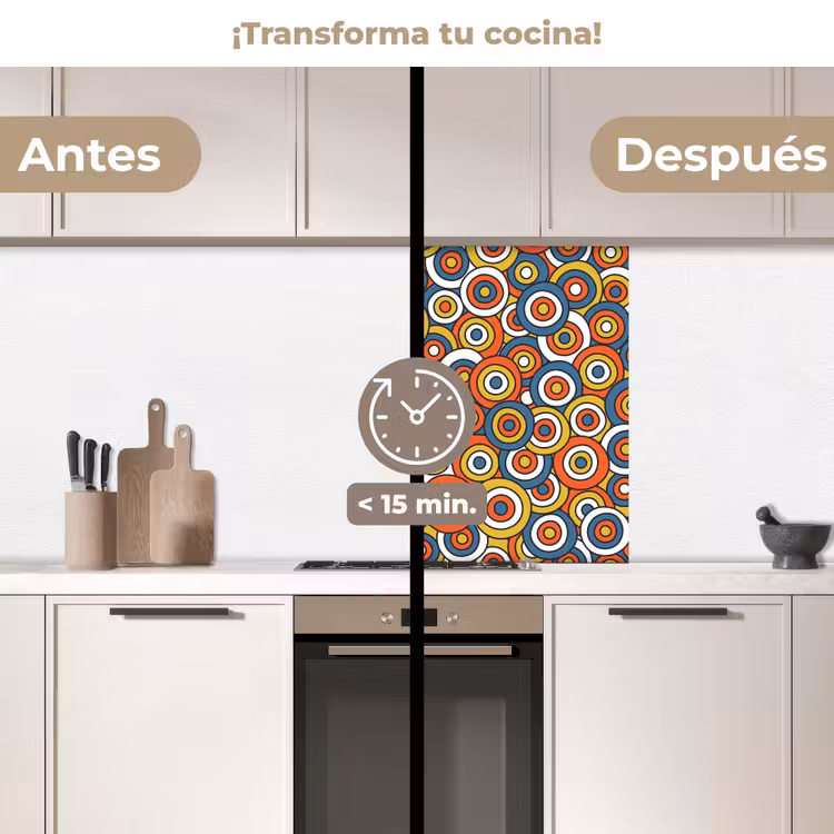 Revestimiento cocina - Patrón - Retro - Círculo — 2