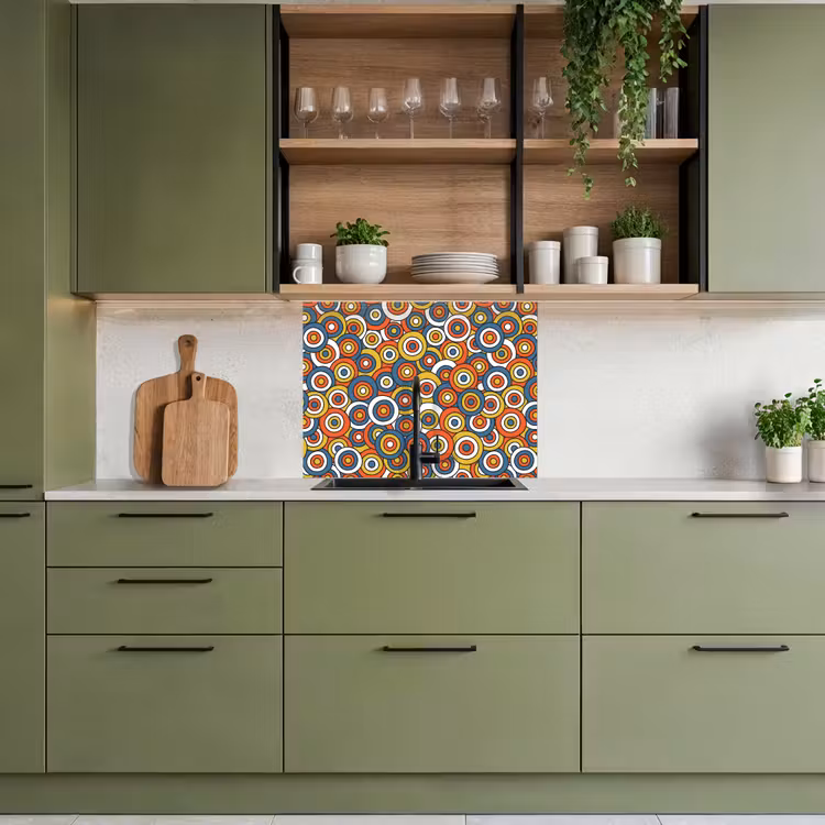 Revestimiento cocina - Patrón - Retro - Círculo — 7