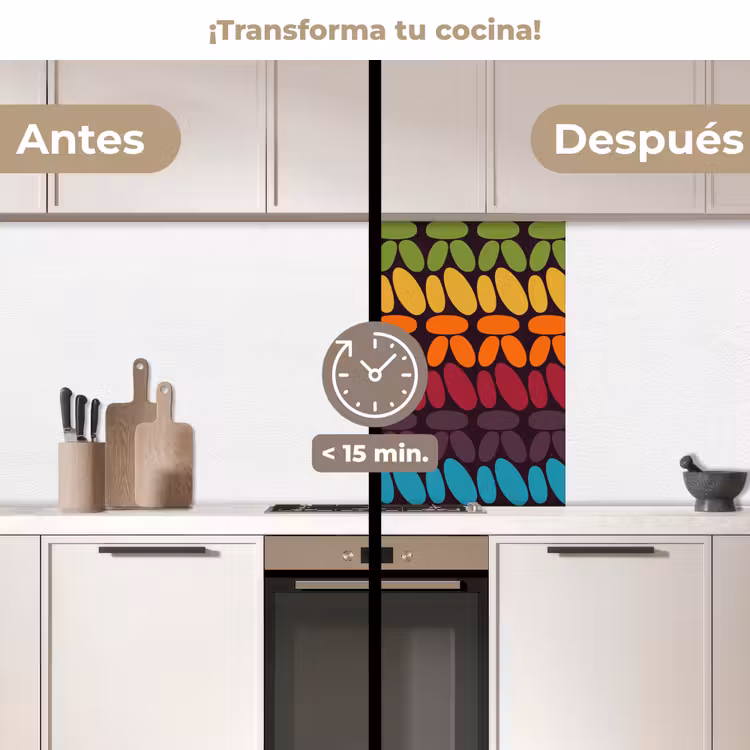 Revestimiento cocina - Patrones de ganchillo - Retro - Arco iris — 2