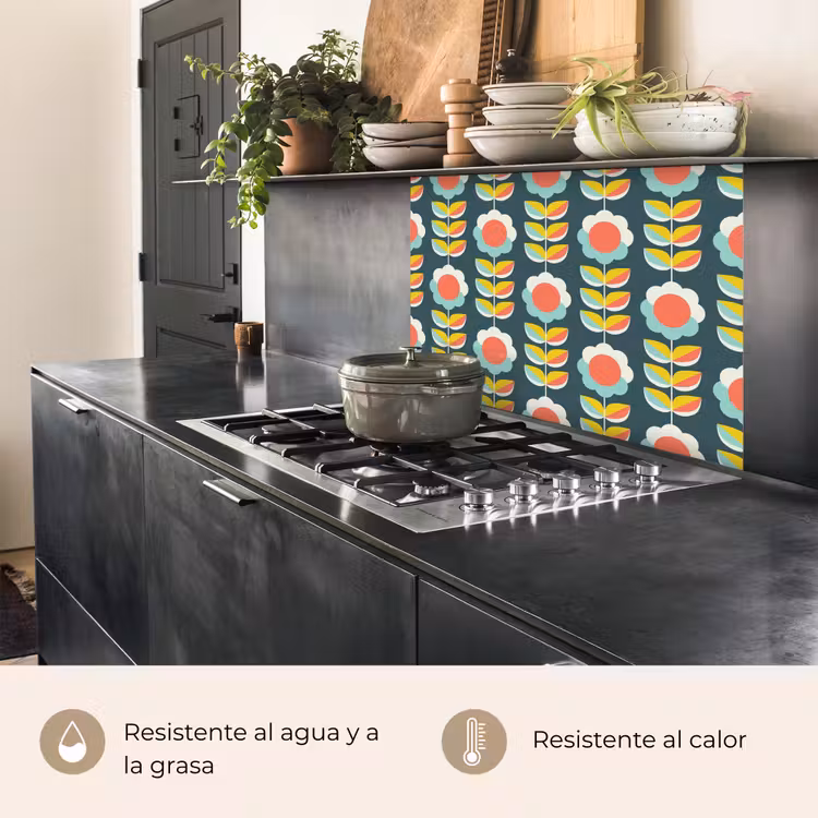 Revestimiento cocina - Retro - Flores - Escandinavo — 4