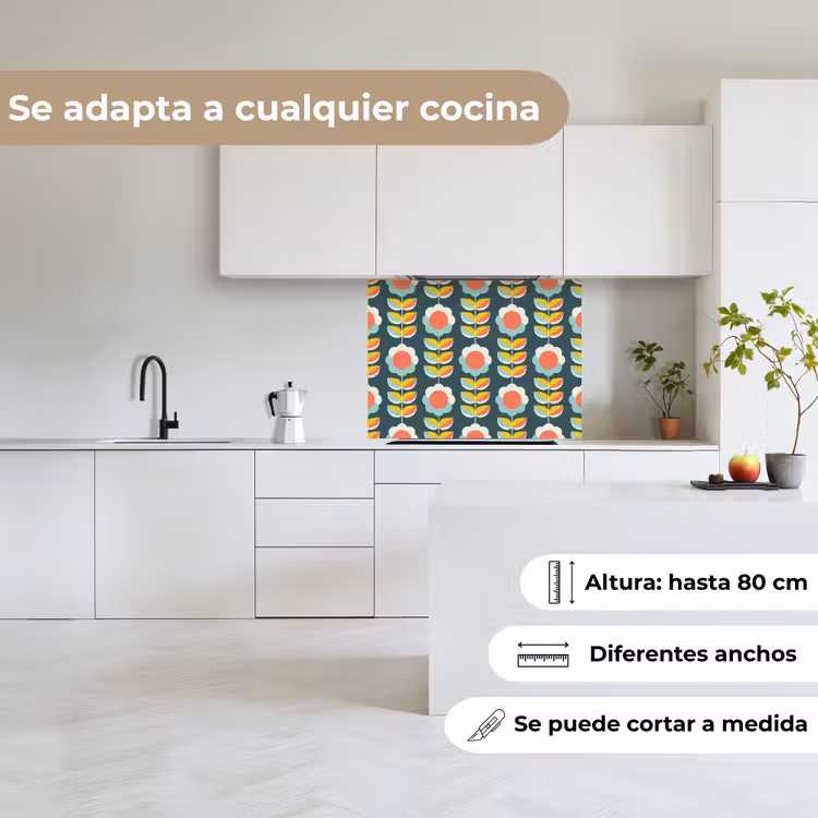 Revestimiento cocina - Retro - Flores - Escandinavo — 6