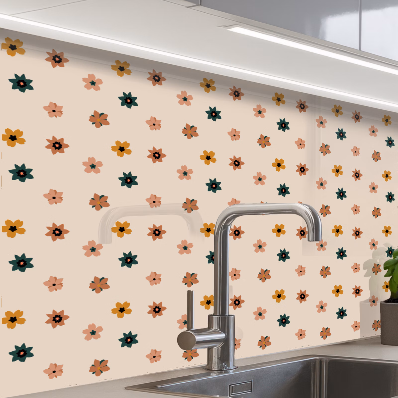 Revestimiento cocina - Flores - Patrones - Lunares — 1
