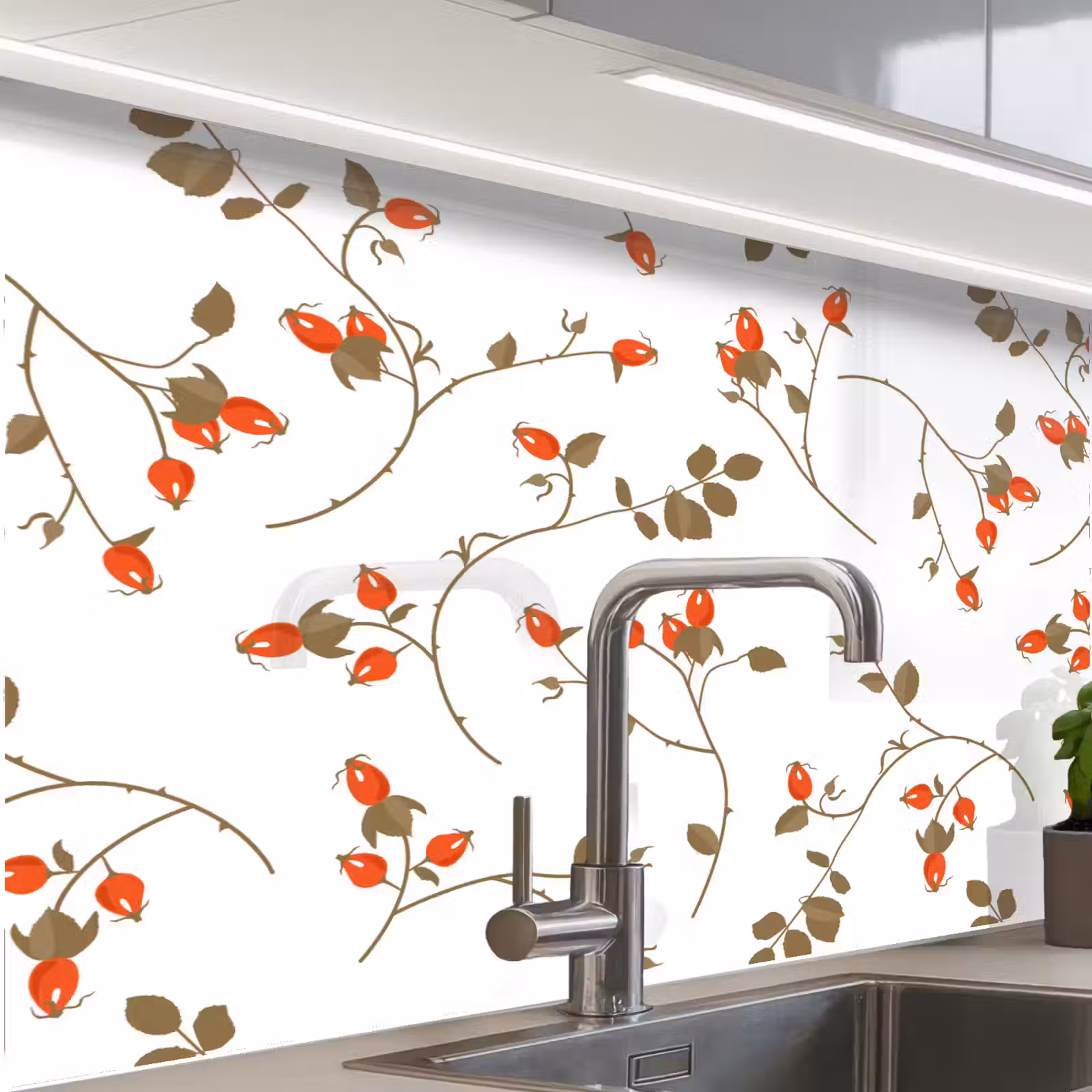 Revestimiento cocina - Patrones - Plantas - Romántico - Botánico — 1