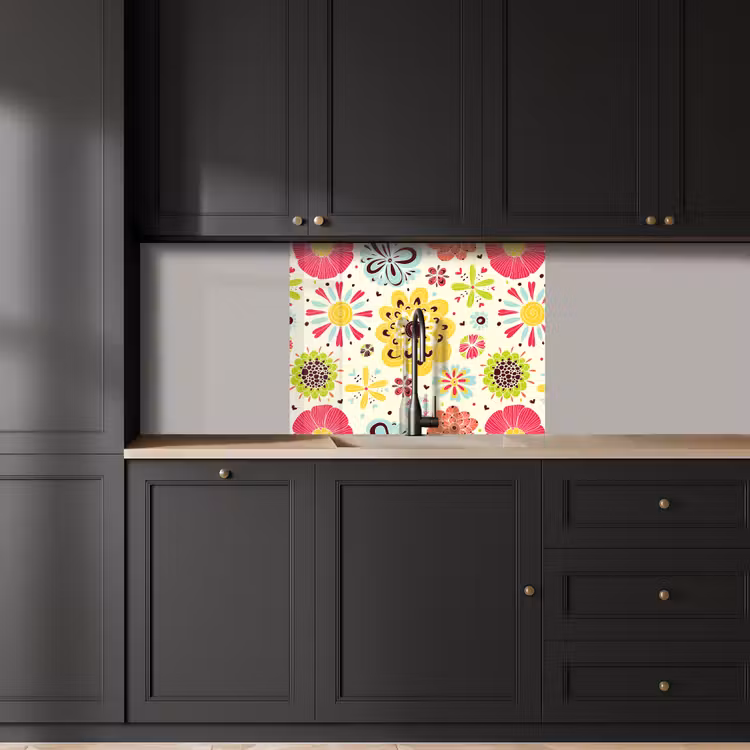 Revestimiento cocina - Corazón - Flores - Patrones — 5