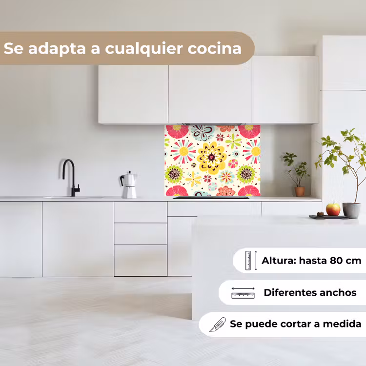 Revestimiento cocina - Corazón - Flores - Patrones — 6