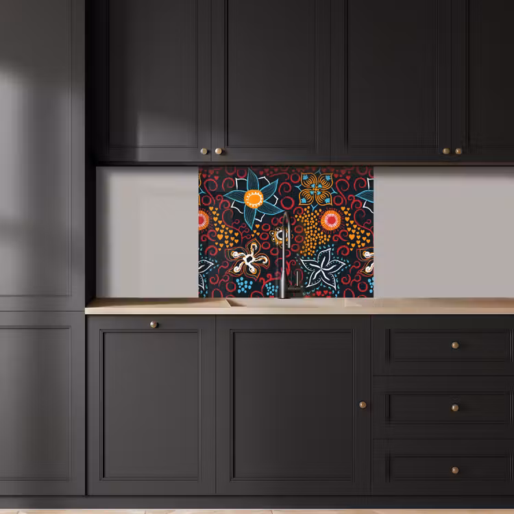 Revestimiento cocina - Flores - Rojo - Patrones — 5
