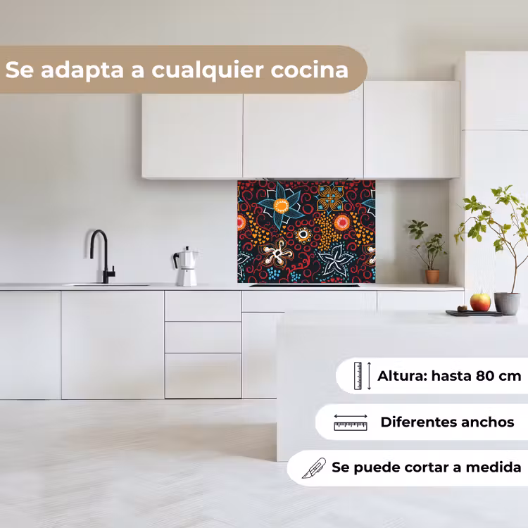 Revestimiento cocina - Flores - Rojo - Patrones — 6