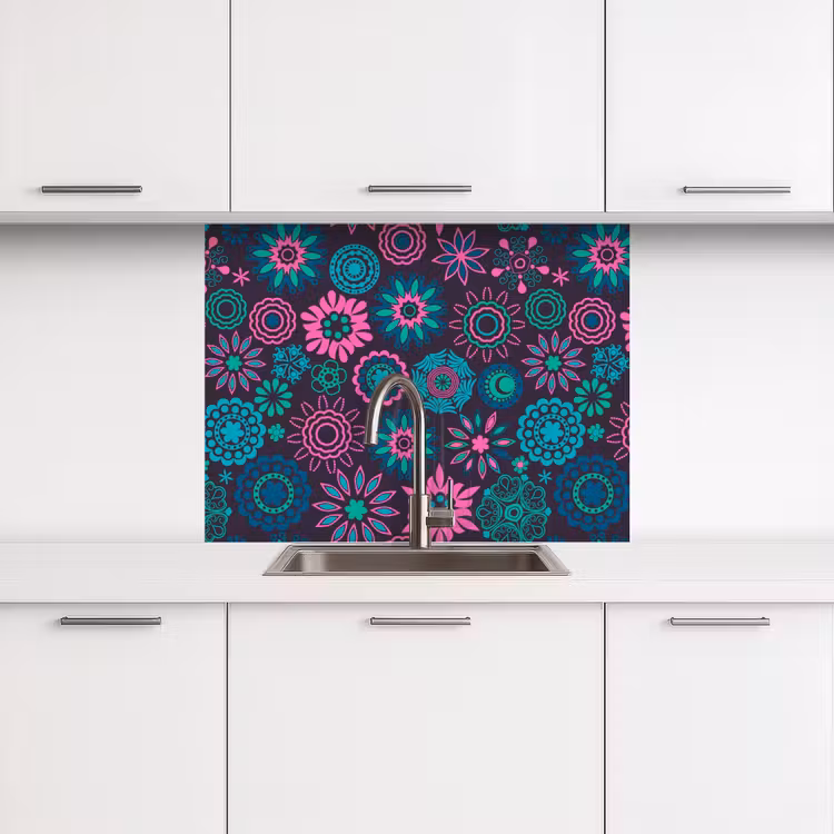 Revestimiento cocina - Neón - Flores - Patrones — 3