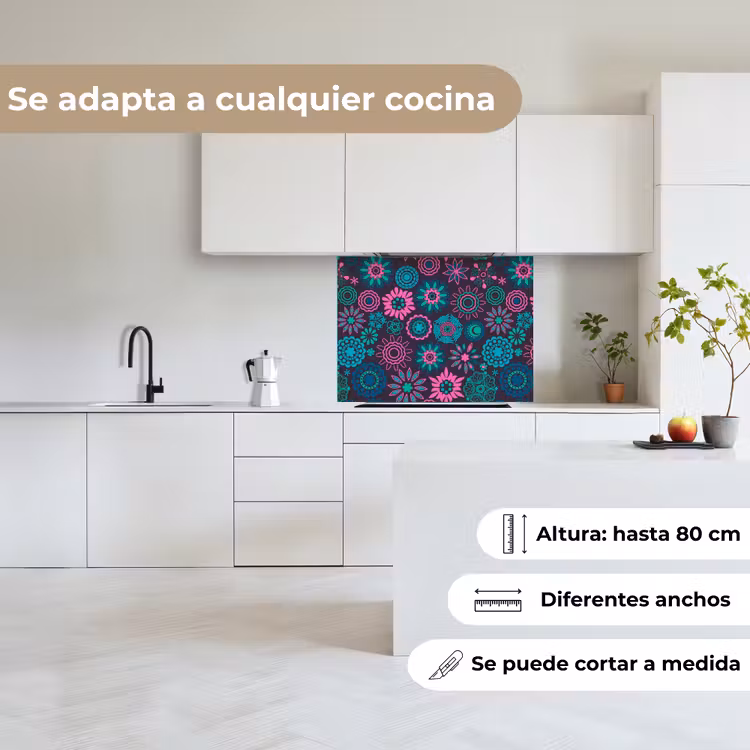Revestimiento cocina - Neón - Flores - Patrones — 6