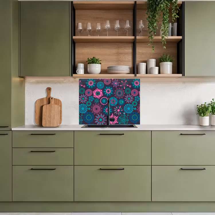 Revestimiento cocina - Neón - Flores - Patrones — 7