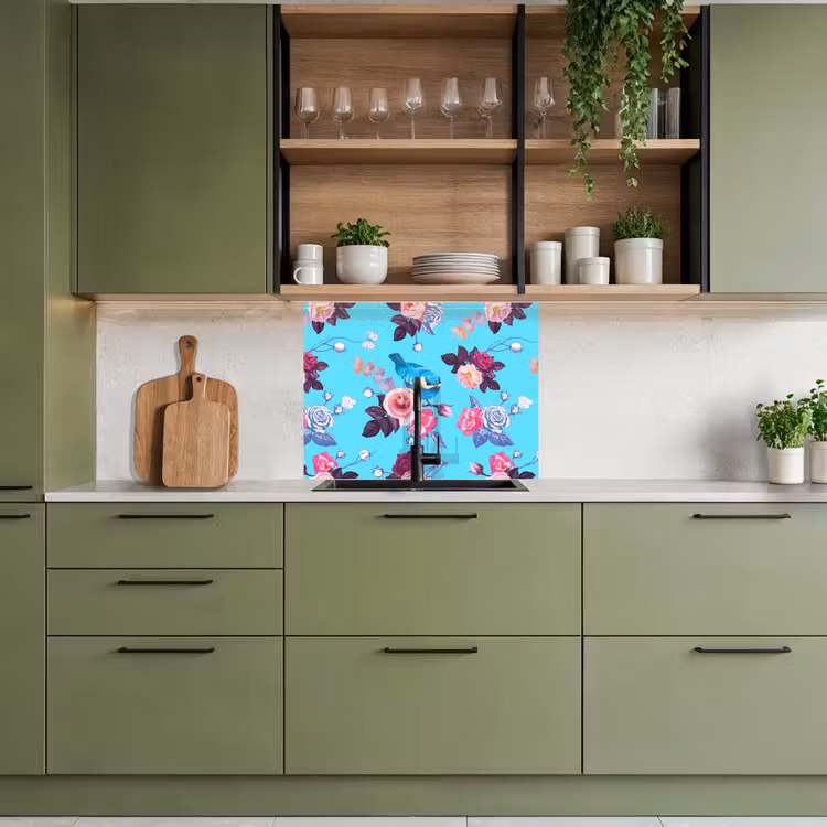 Revestimiento cocina - Pájaros - Flores - Patrones — 7