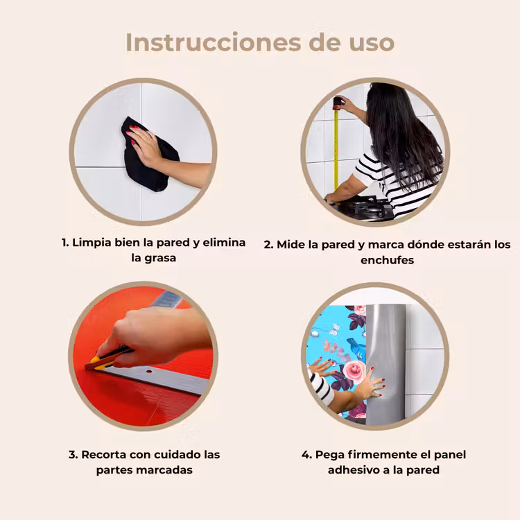 Revestimiento cocina - Pájaros - Flores - Patrones — 8
