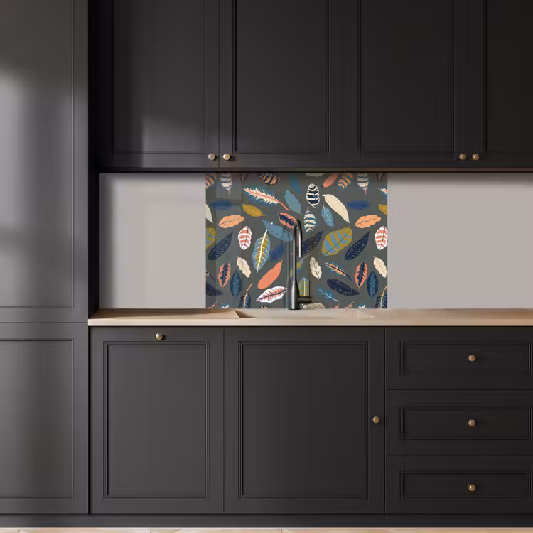 Revestimiento cocina - Patrón - Hojas - Pastel — 5