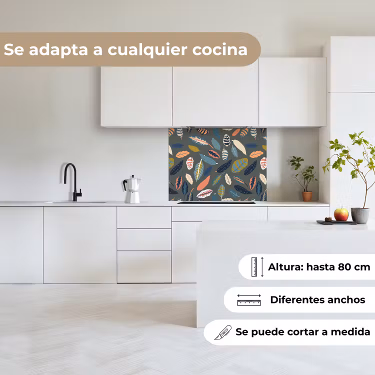 Revestimiento cocina - Patrón - Hojas - Pastel — 6