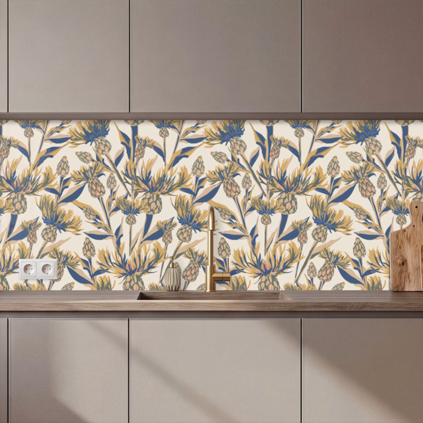 Revestimiento cocina - Flores - Patrón - Diseño - Naturaleza — 1