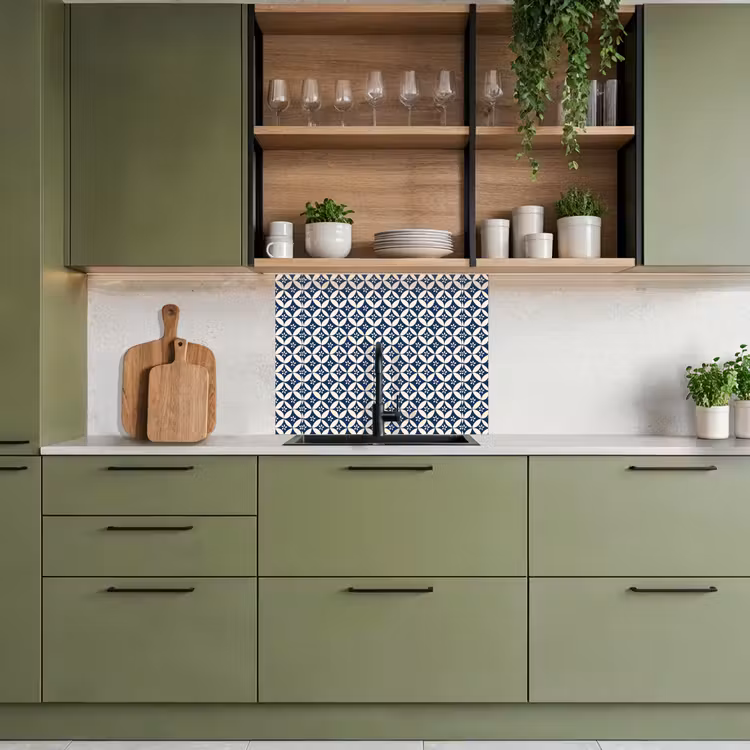 Revestimiento cocina - Japón - Patrones - Azul — 7