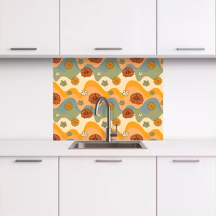 Revestimiento cocina - Patrones - Flores - Vintage — 3