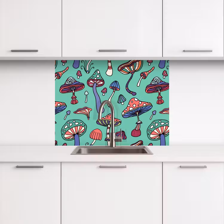 Revestimiento cocina - Patrones - Vintage - Setas - Naturaleza — 3