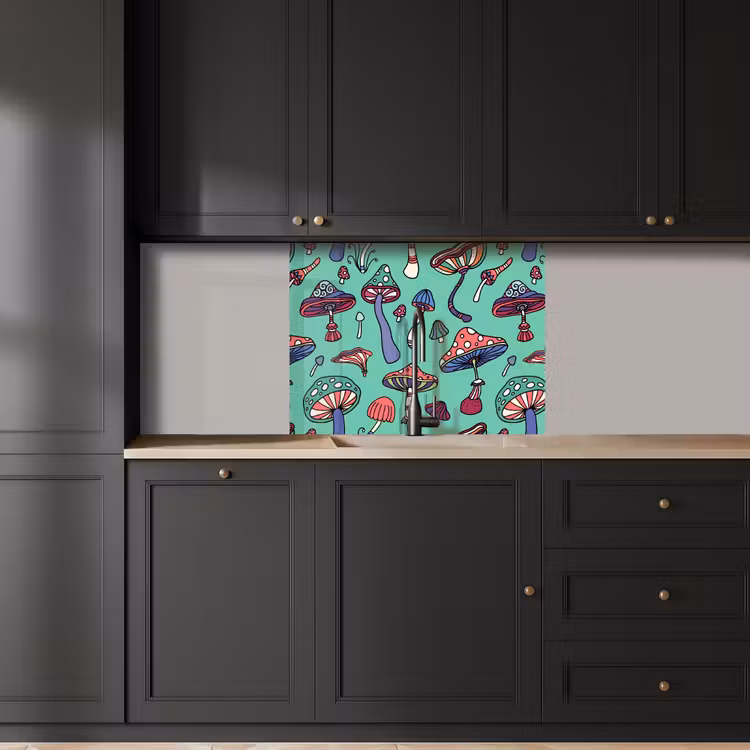 Revestimiento cocina - Patrones - Vintage - Setas - Naturaleza — 5