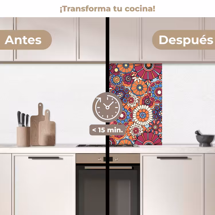 Revestimiento cocina - Vintage - Patrones - Flores - Plantas — 2