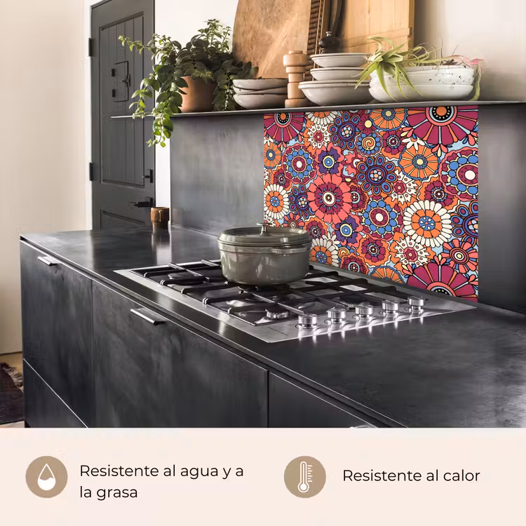 Revestimiento cocina - Vintage - Patrones - Flores - Plantas — 4