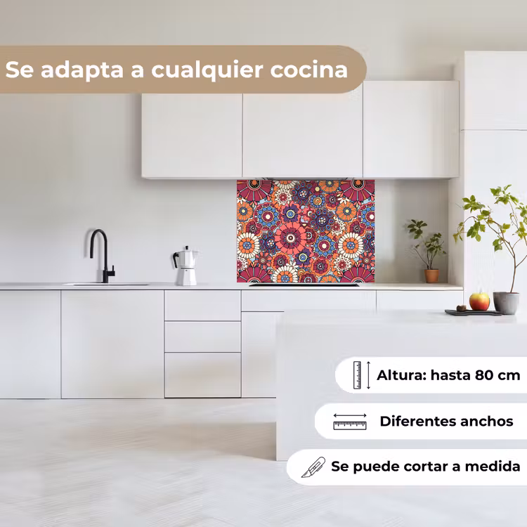 Revestimiento cocina - Vintage - Patrones - Flores - Plantas — 6