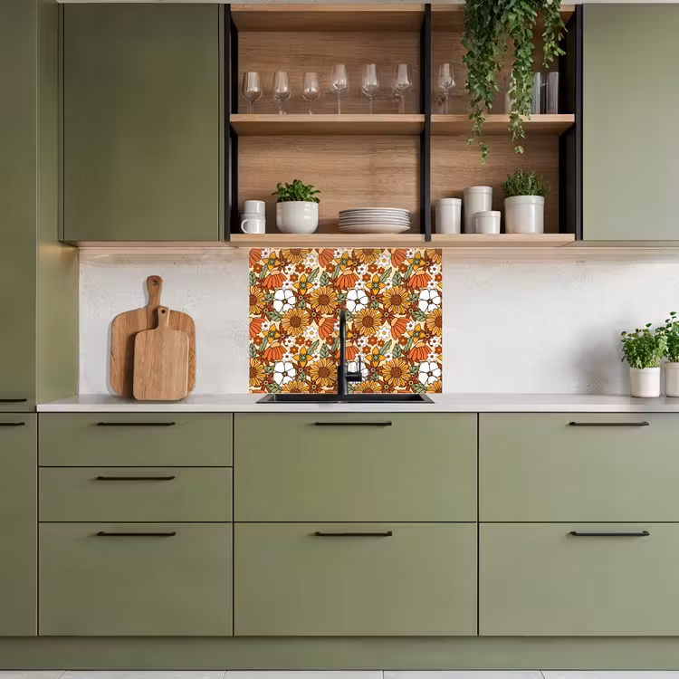 Revestimiento cocina - Flores - Vintage - Patrones — 7