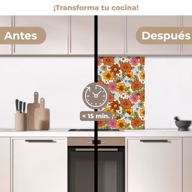 Revestimiento cocina - Vintage - Flores - Patrones — 2