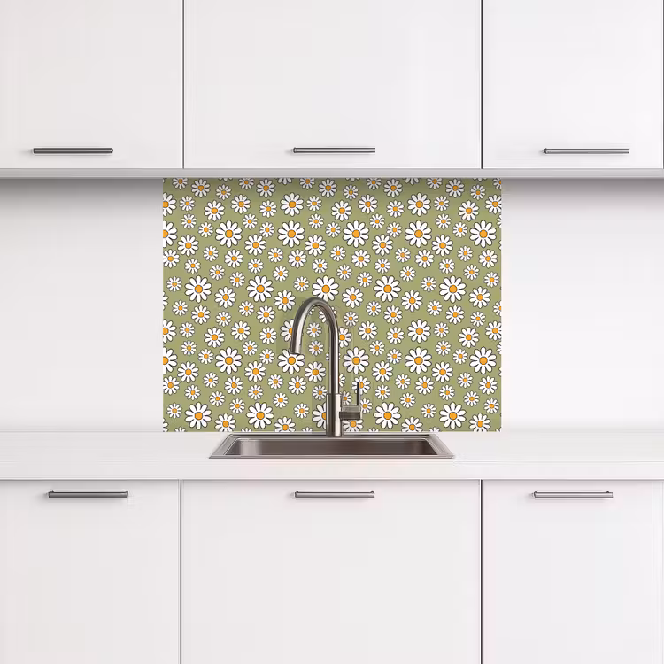 Revestimiento cocina - Vintage - Patrones - Margaritas — 3