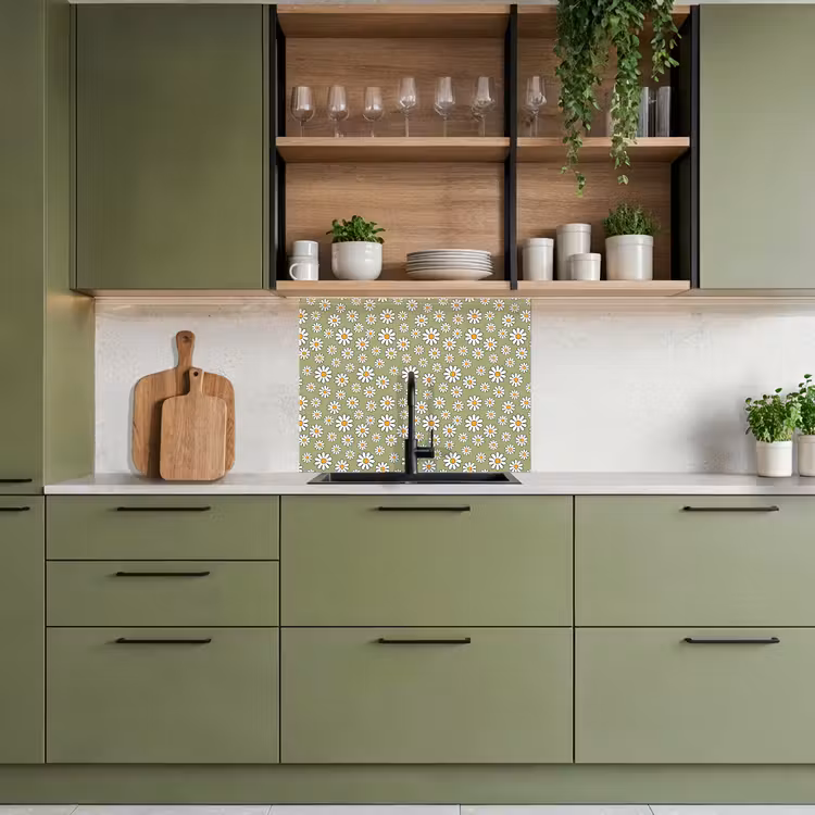 Revestimiento cocina - Vintage - Patrones - Margaritas — 7