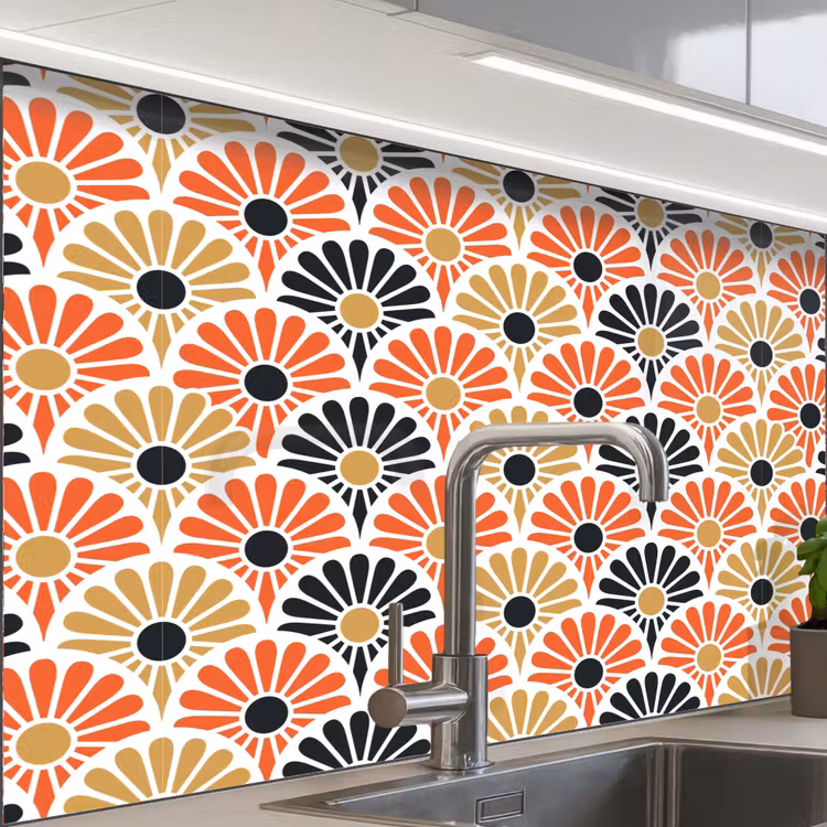 Revestimiento cocina - Flores - Japón - Patrones — 1