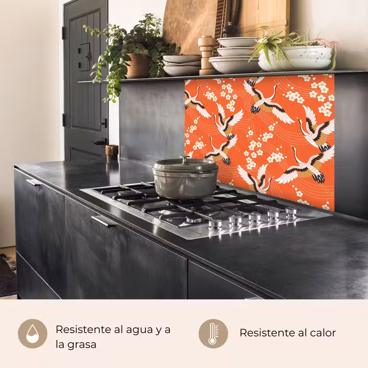 Revestimiento cocina - Grulla - Sakura - Patrones - Japonés — 4