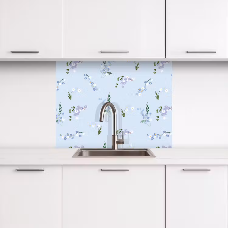 Revestimiento cocina - Patrón - Flores - Decoración — 3